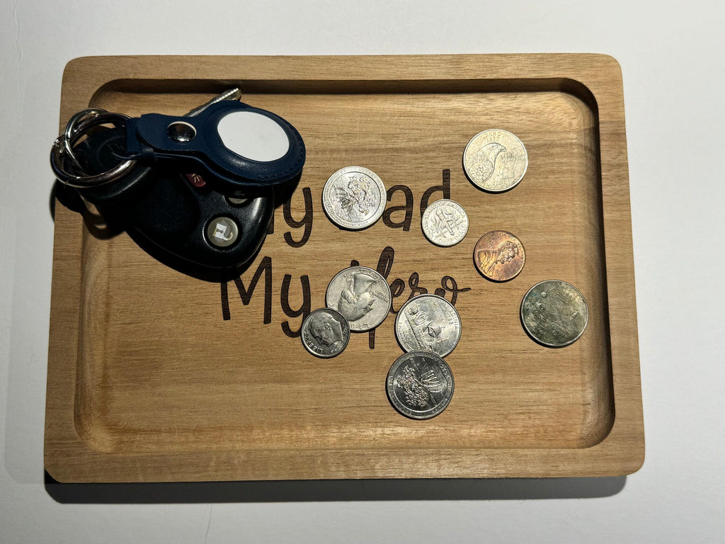 Custom Engraved Wooden Valet Tray