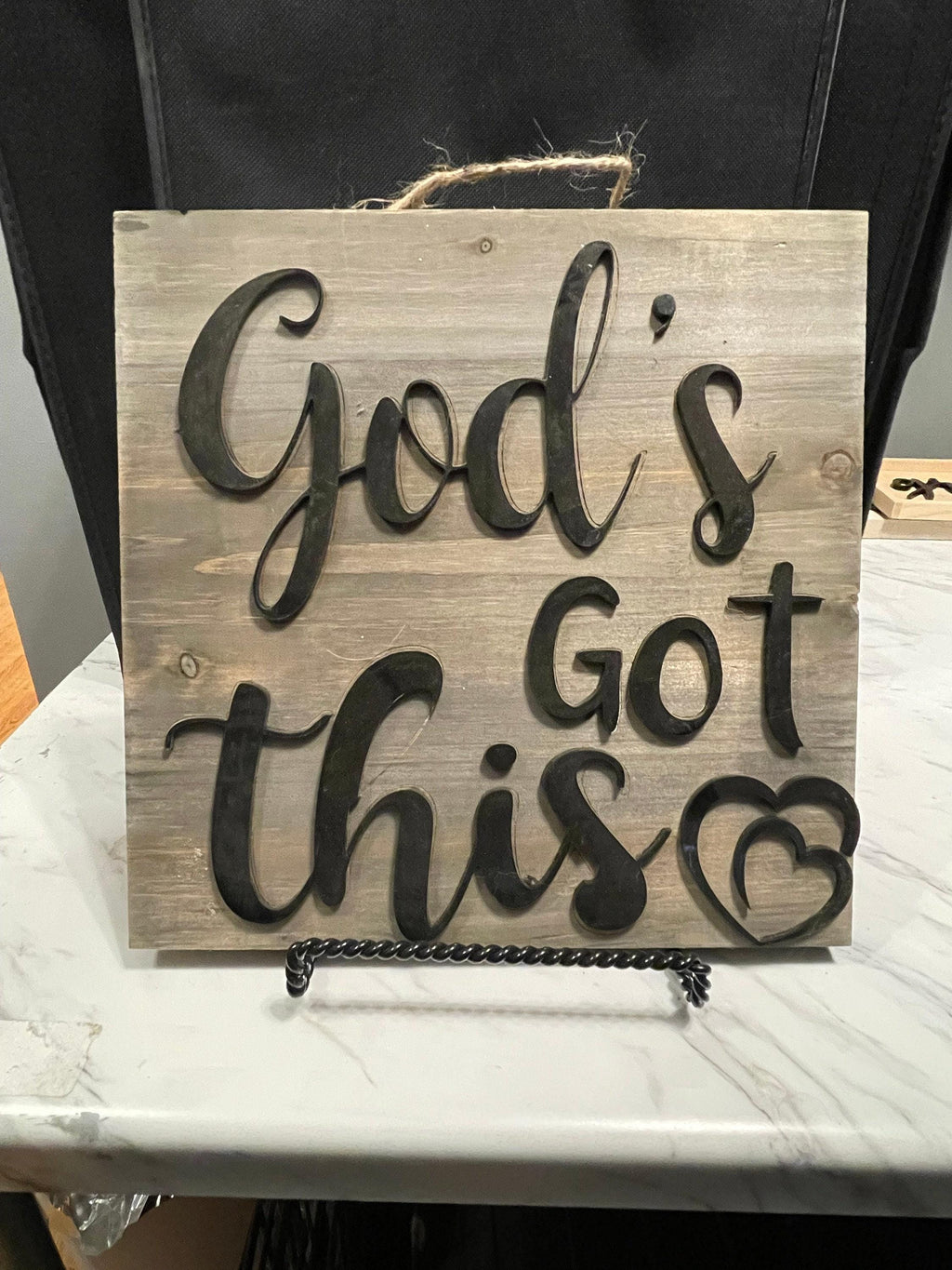 Christian Wall Art — Rustic Inspirational Sign