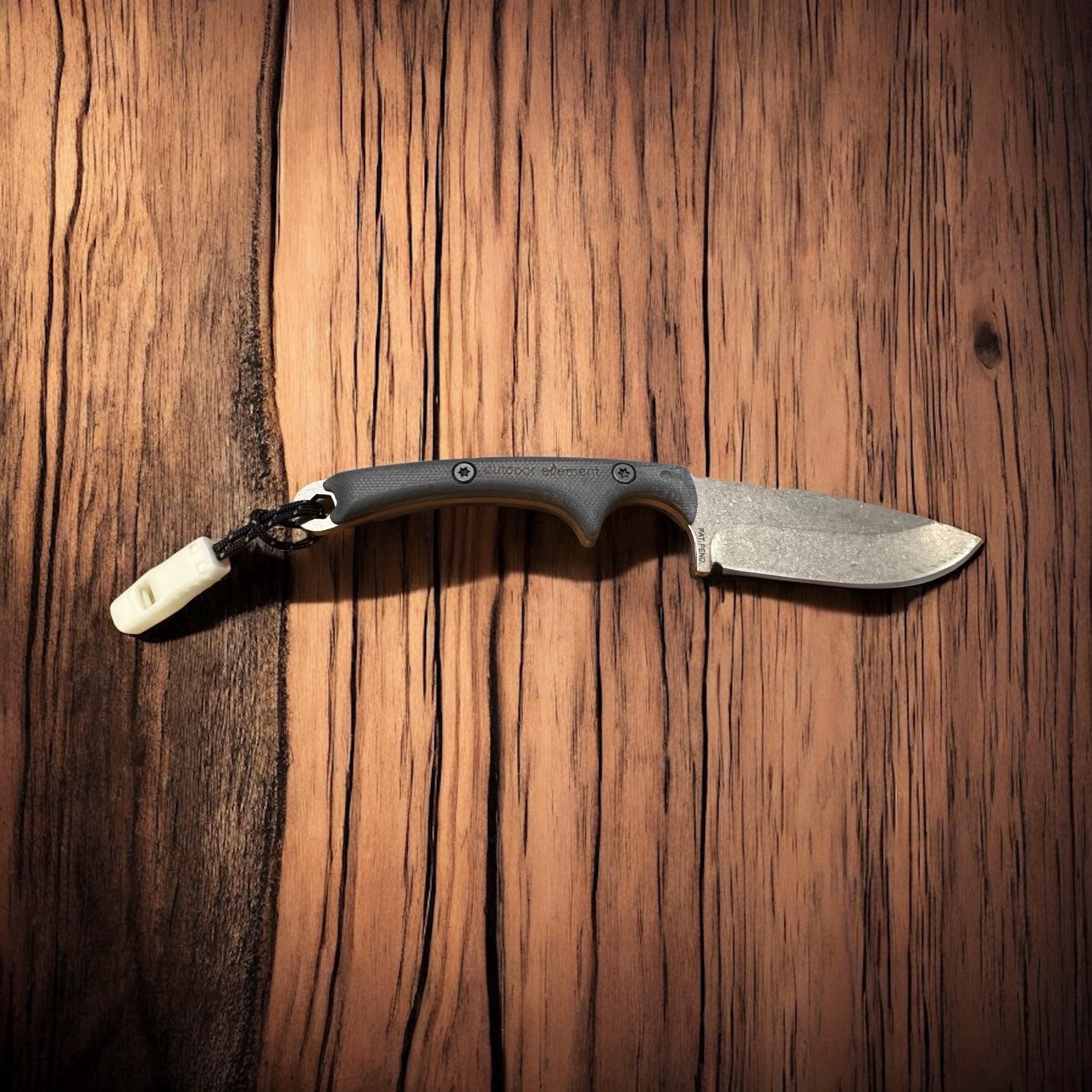 Engraved Hunting Knife with Emergency Whistle