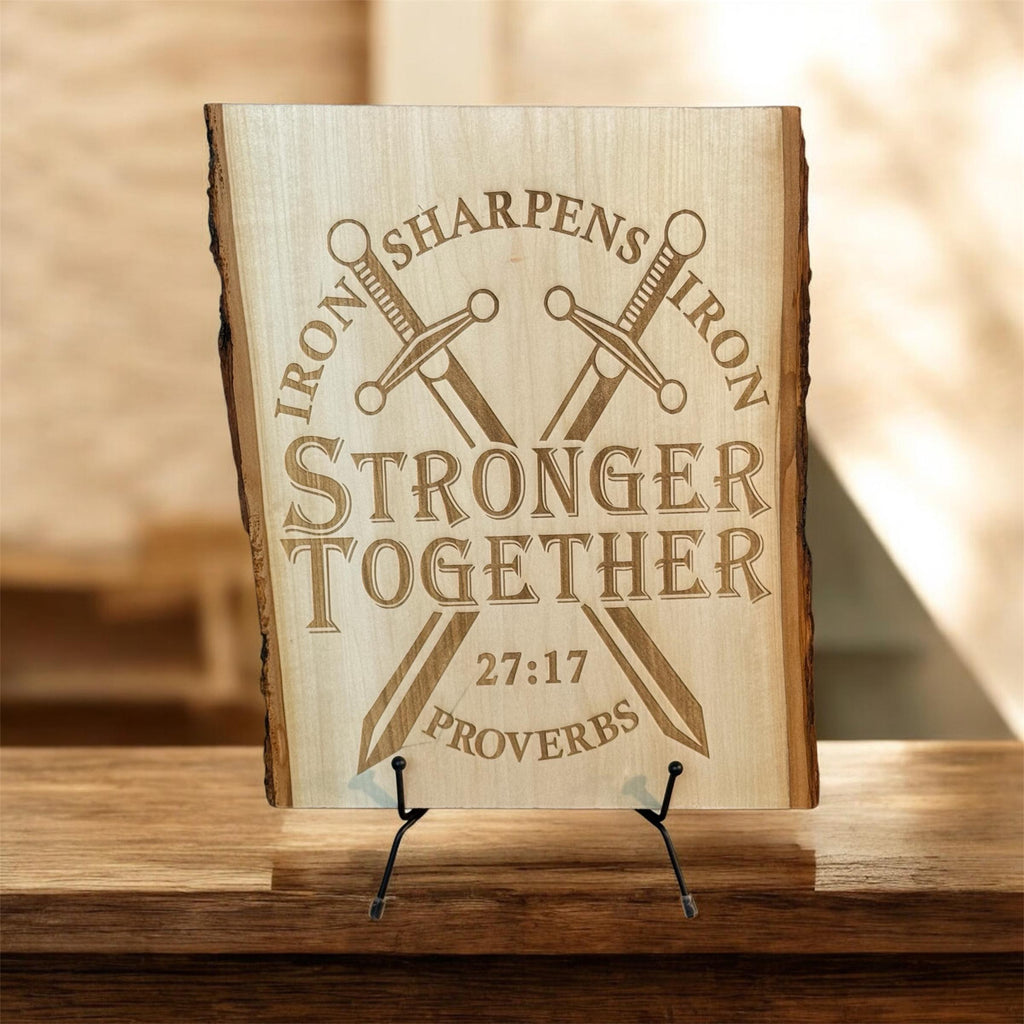 Iron Sharpens Iron Wood Sign