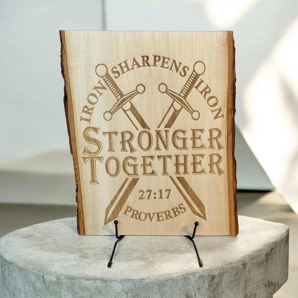 Iron Sharpens Iron Wood Sign