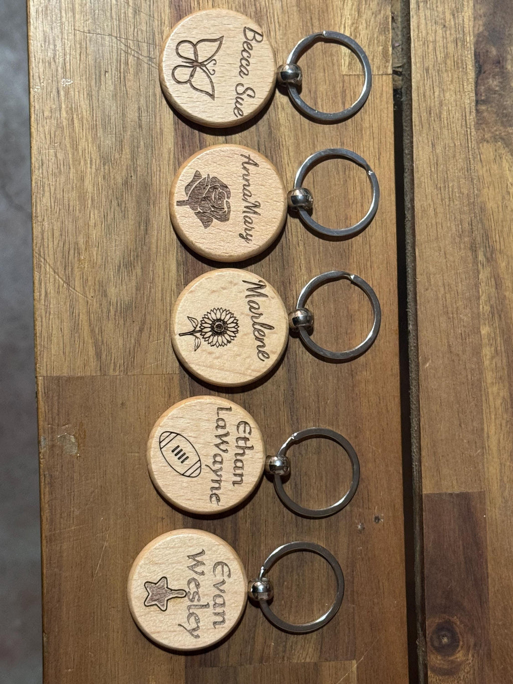 Scripture Bamboo Keychain — Christian Faith Gift