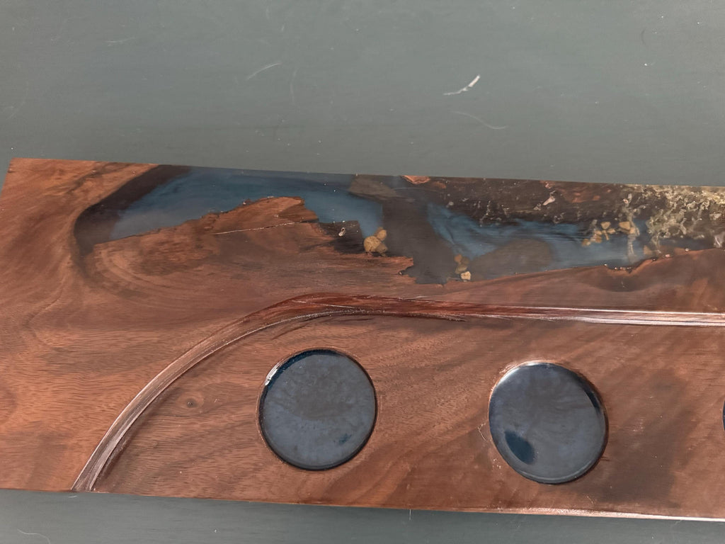 Live Edge Wooden Whiskey Flight Board