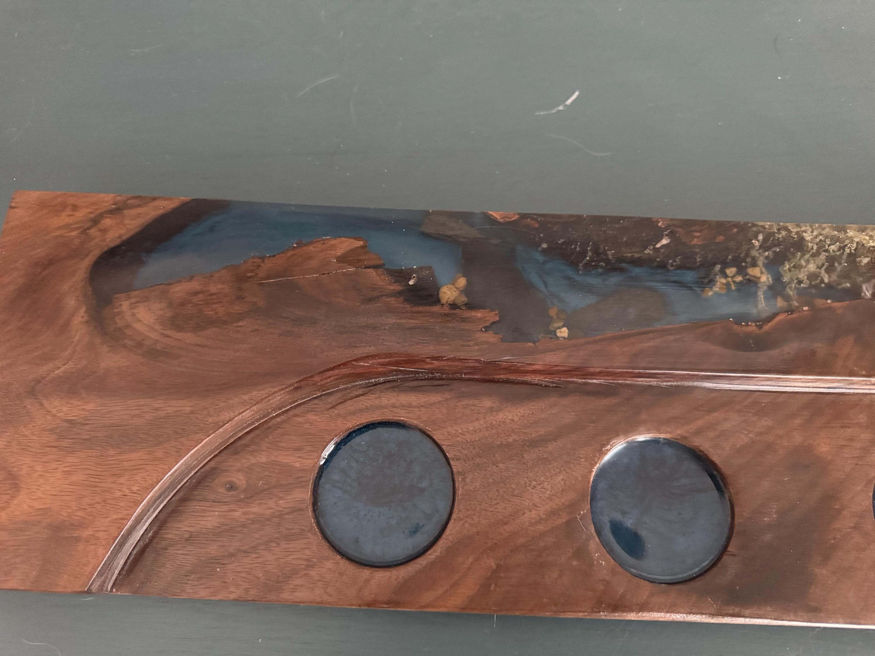 Live Edge Wooden Whiskey Flight Board