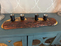 Live Edge Bourbon Board & Candle Holder