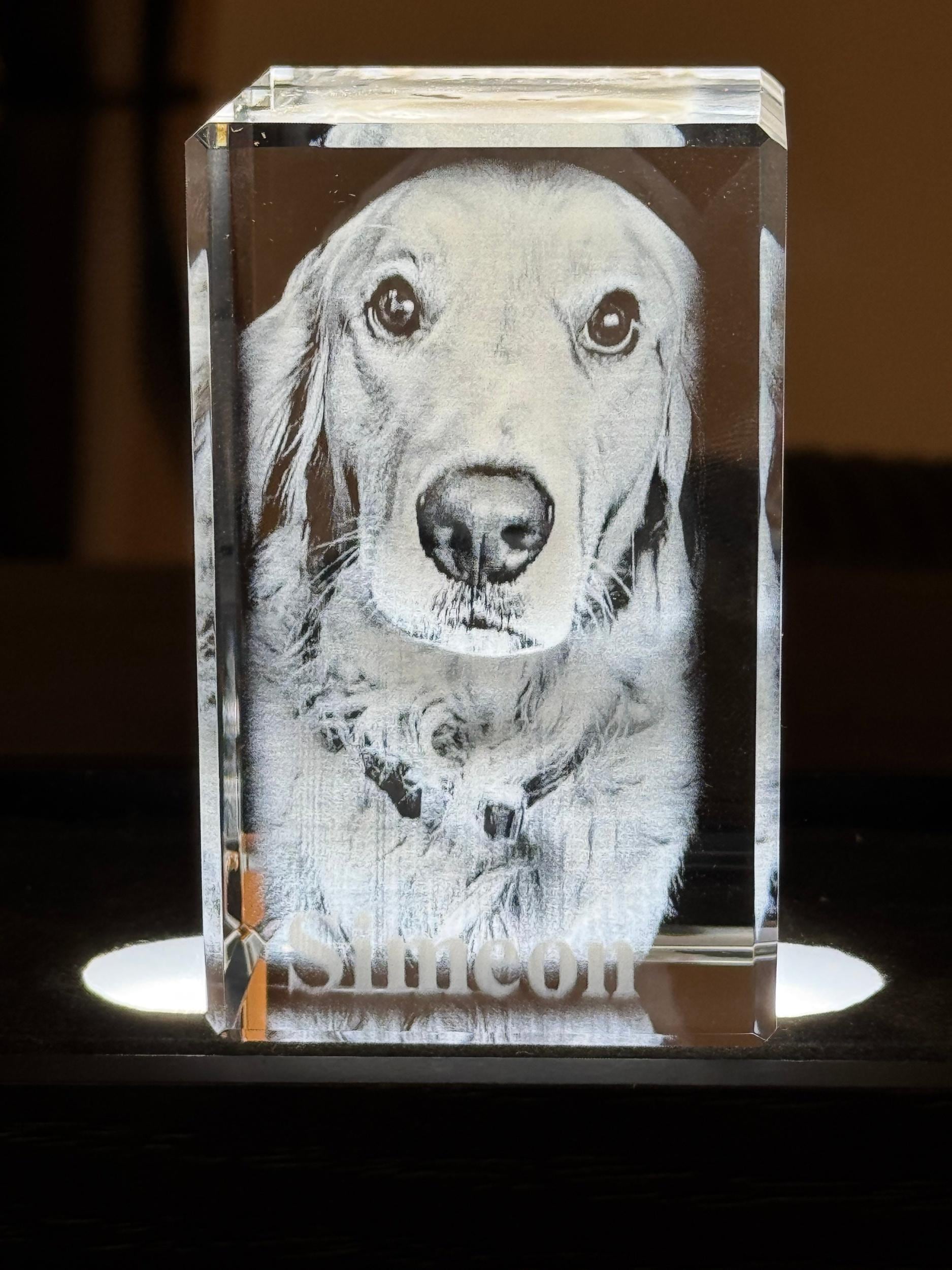 Crystal Photo Block — Pet Memorial Gift