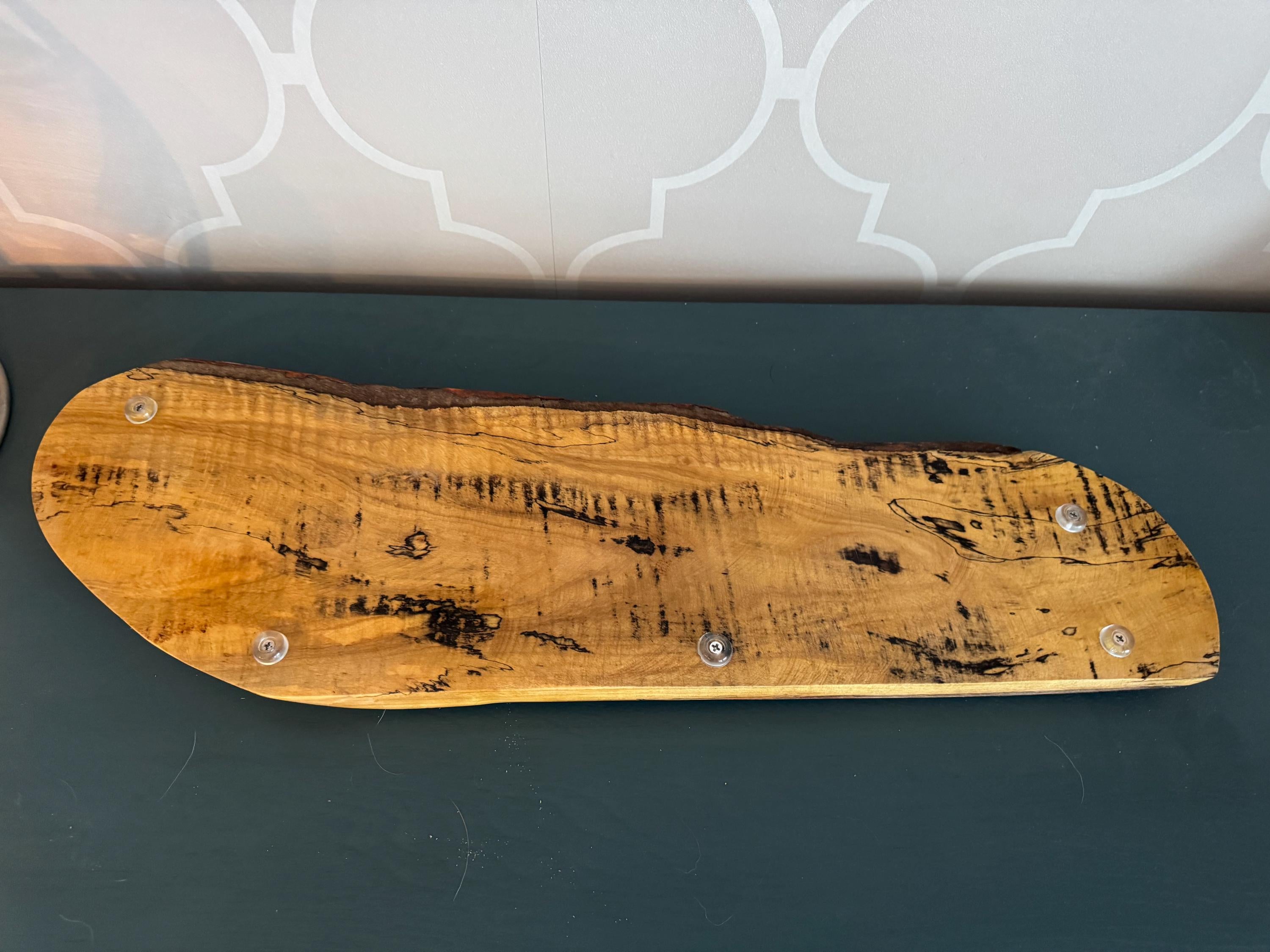 Live Edge Bourbon Board & Candle Holder