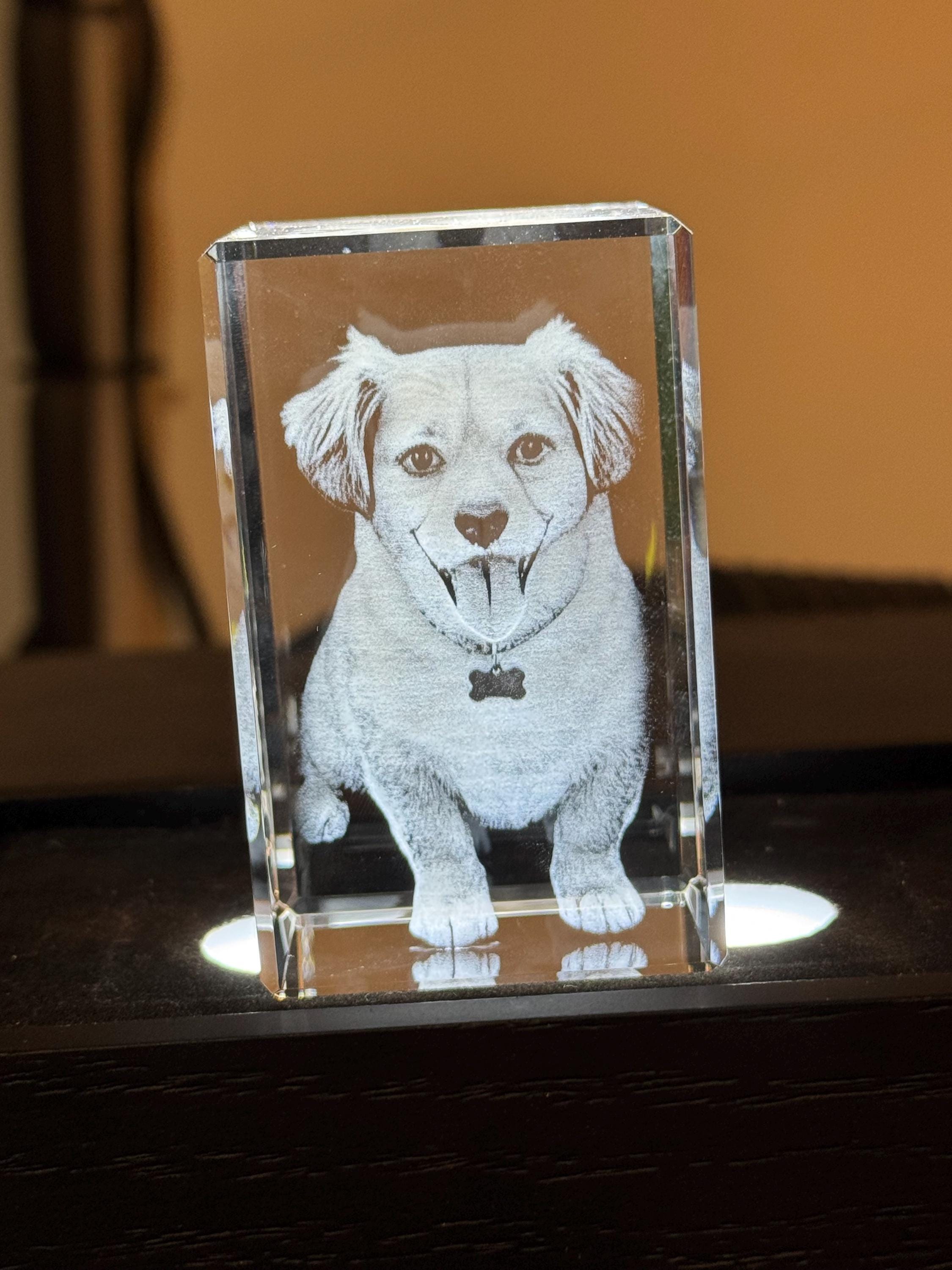 Crystal Photo Block — Pet Memorial Gift