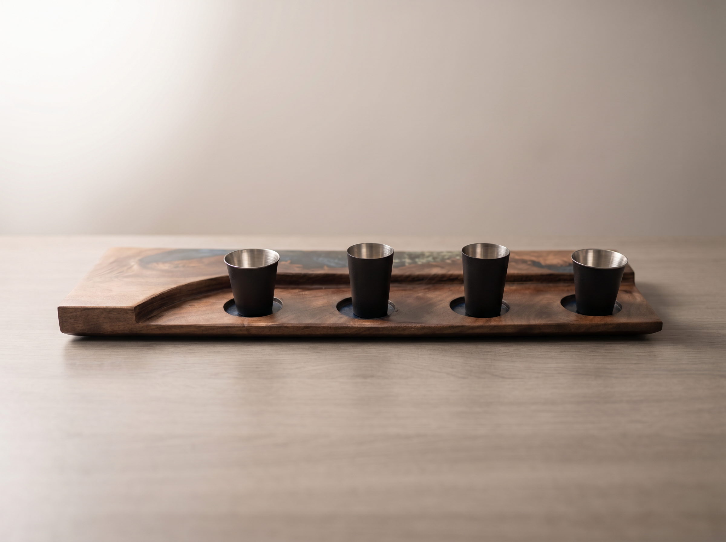 Live Edge Wooden Whiskey Flight Board