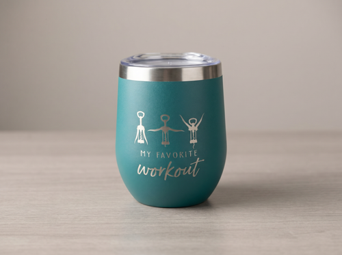 Custom Logo Tumbler Engraved Wine Cup Anodized Aluminum Drinkware Laser Engraved Business Branding Corporate Gift Quality Professional Present Client Appreciation Essential Employee Recognition Award Trade Show Promotional Item Office