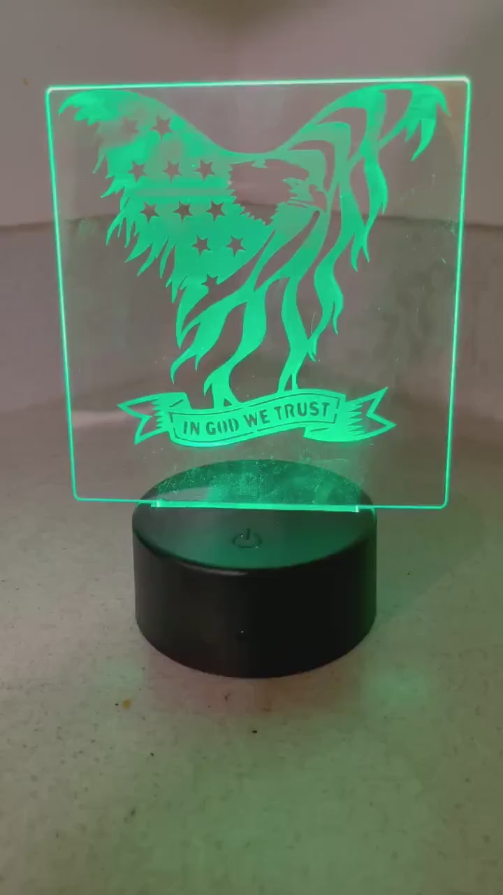 Patriotic Eagle Acrylic Night Light