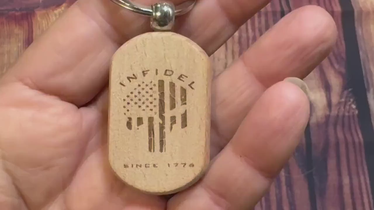 Custom Logo Engraved Keychain