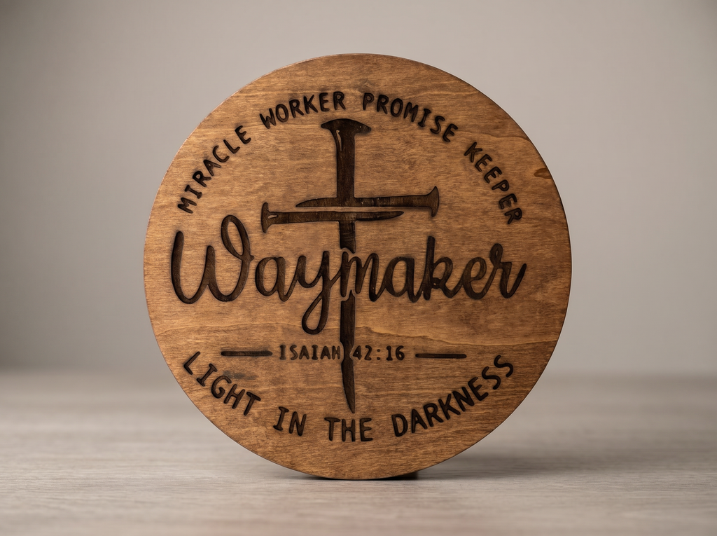 Waymaker Wood Faith Wall Sign