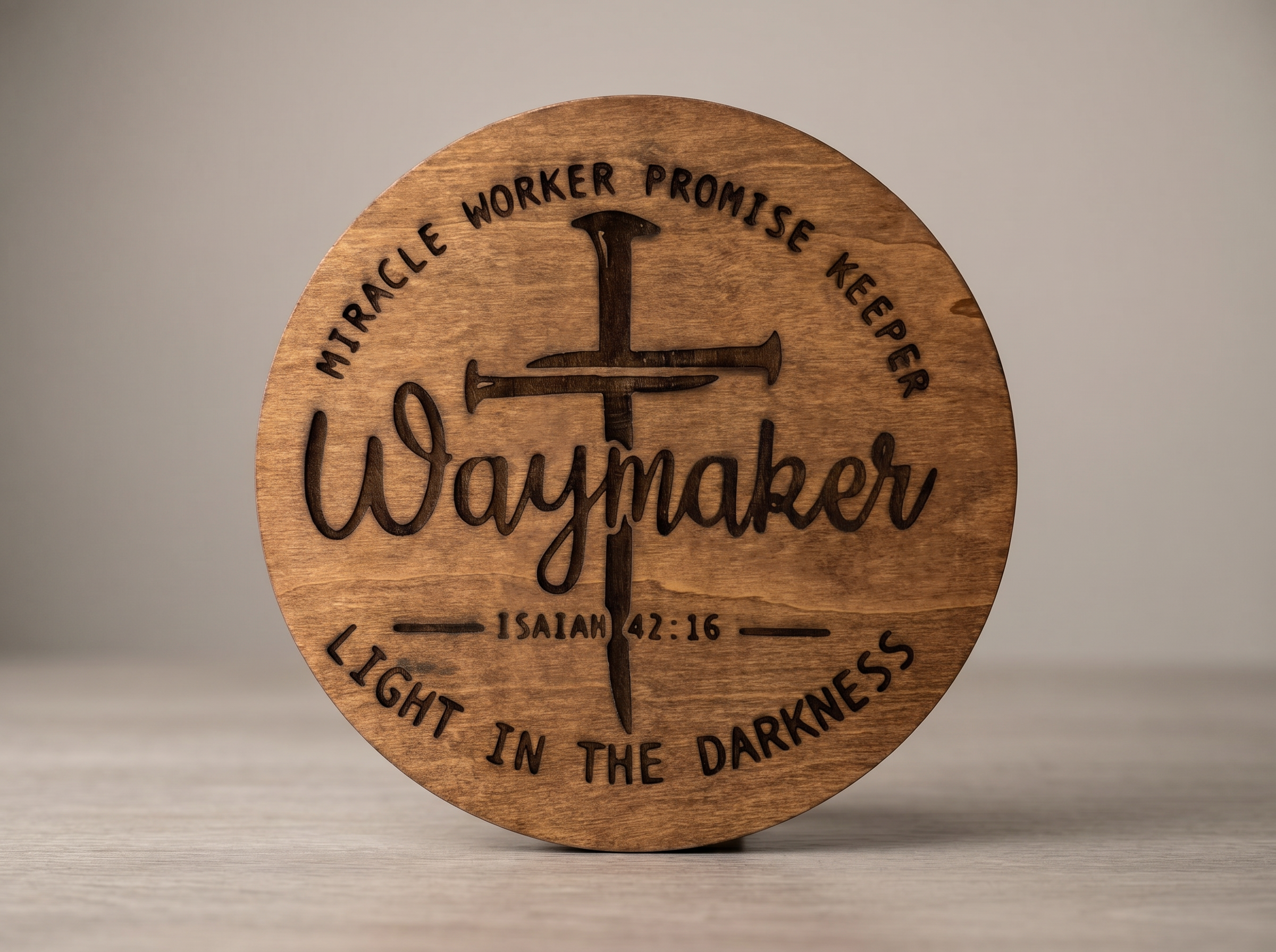 Waymaker Wood Faith Wall Sign