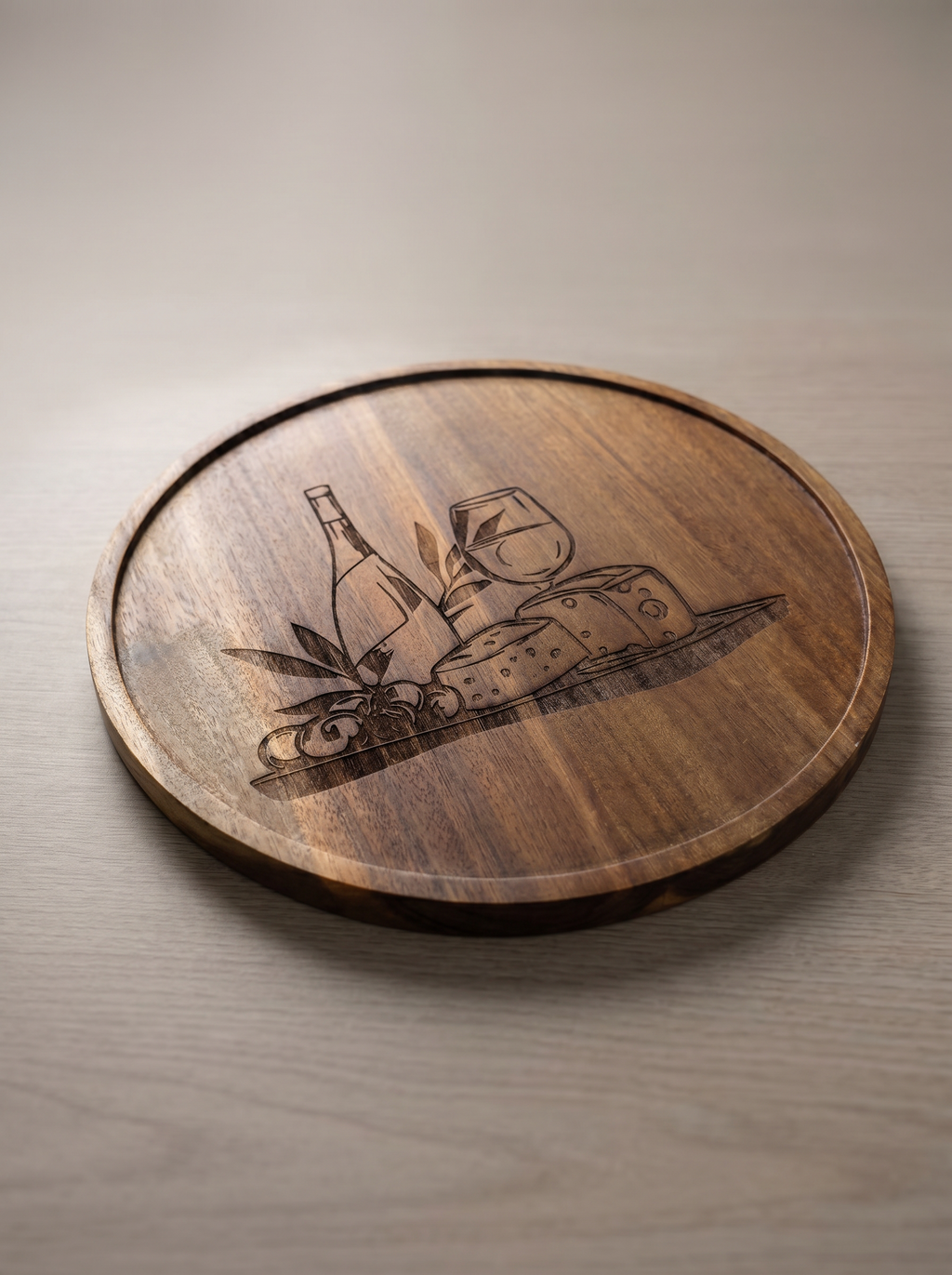 Wine Lover Lazy Susan — Couple's Wedding Keepsake